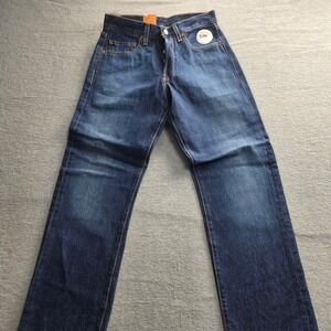 Levis 501 Original Button Fly Jeans Mens 29x30 Dark Vintage Wash Denim New